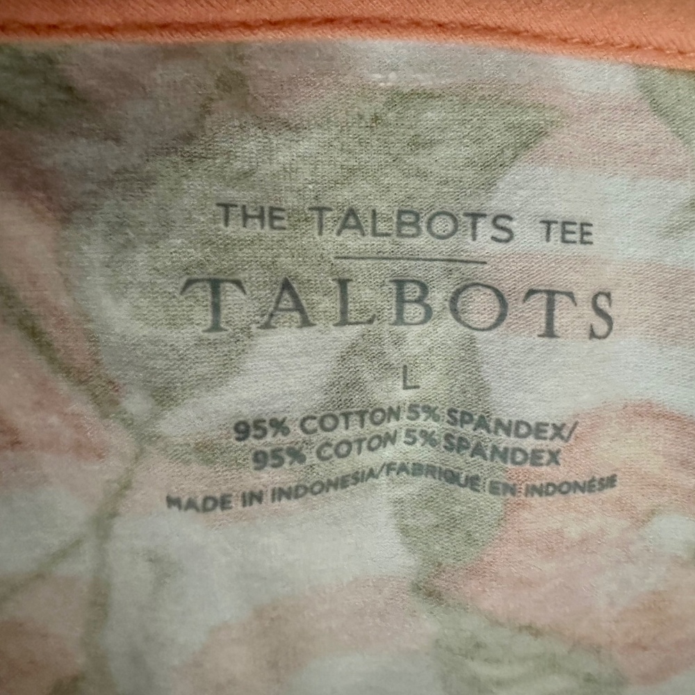Talbots Striped Orange and White Women's Top - Picture 6 of 8